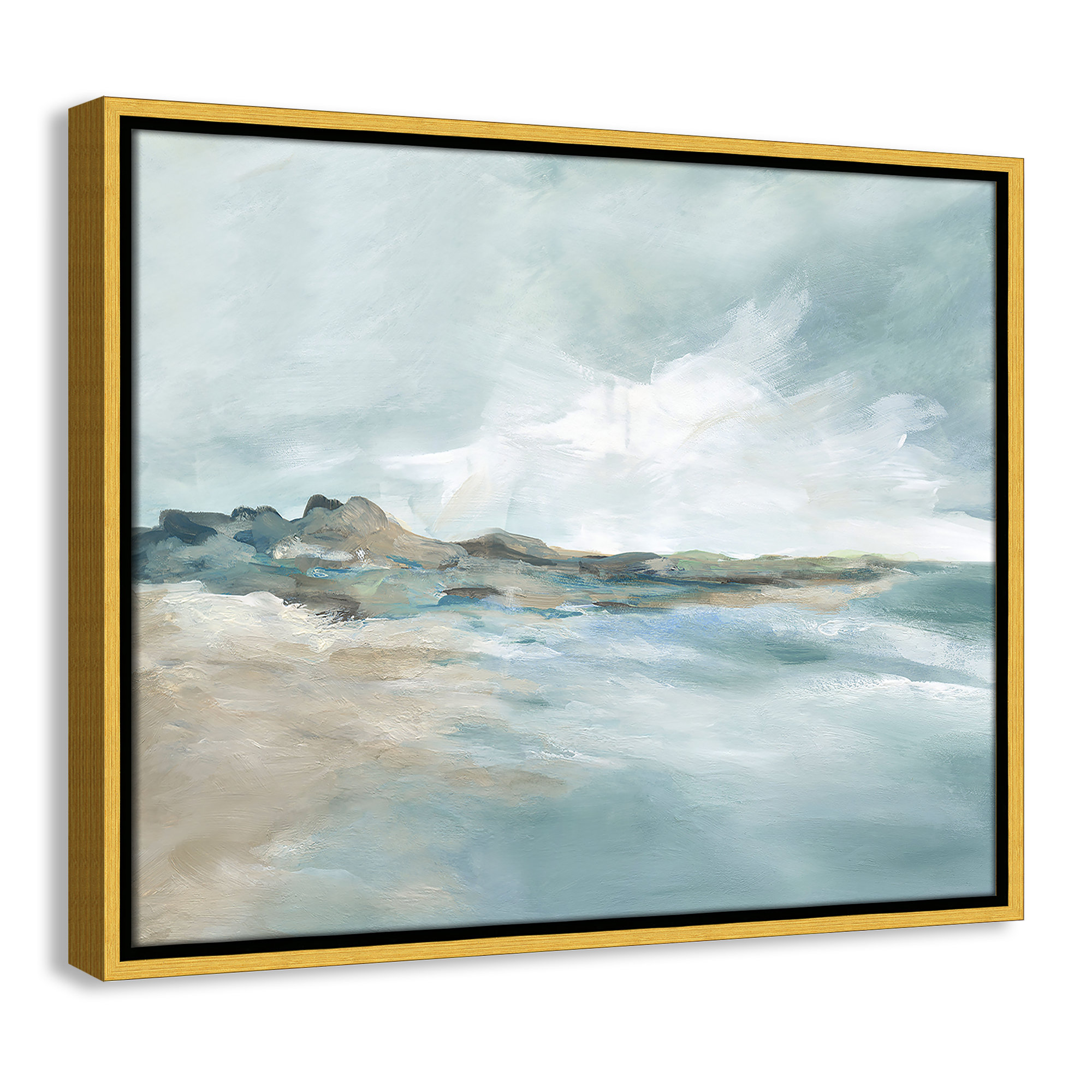 Sandpoint Print by Carol Robinson, 17.5" H x 21.5" W, Gold