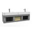 Ensemble de meuble-lavabo double mural 60 po Russett-240086608-240086623-263340073
