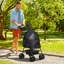 Pet Stroller Foldable Travel Carriage with Brake Basket Canopy Black