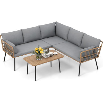 Ebern Designs 4 - Pieces Sectional Sofa
