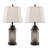 ChenJoss 25" Table Lamp Set With Night Light And USB Ports, suitable for bedrooms, living rooms, desks, and offices