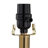 Augrave 28" Modern Polished Brass Metal Table Lamp with USB Port and Empire Shade-1690626283