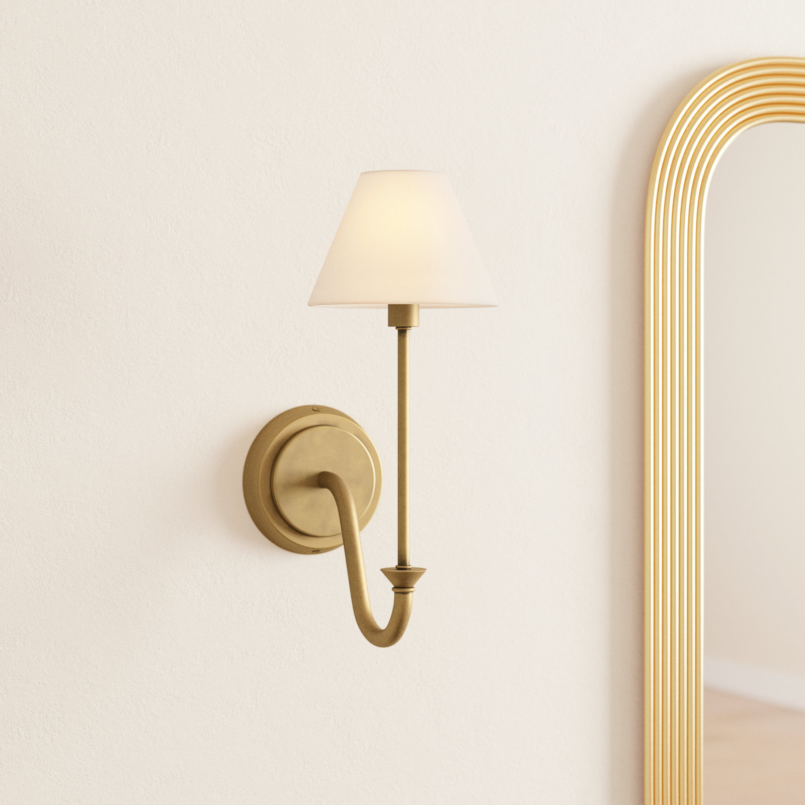 Greta Linen Wall Sconce by Hinkley, Gold