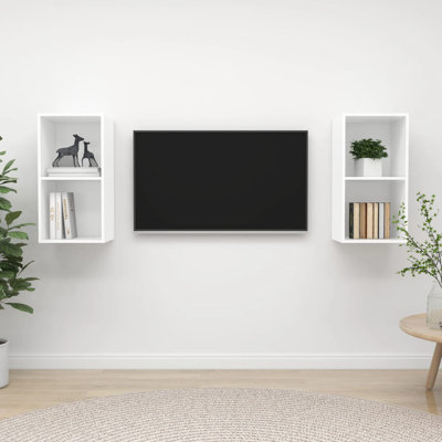 Drayvin Unfinished Floating TV Stand for TVs up to 88"