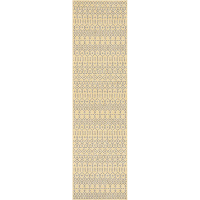 Geometric Synthetic Indoor / Outdoor Area Rug