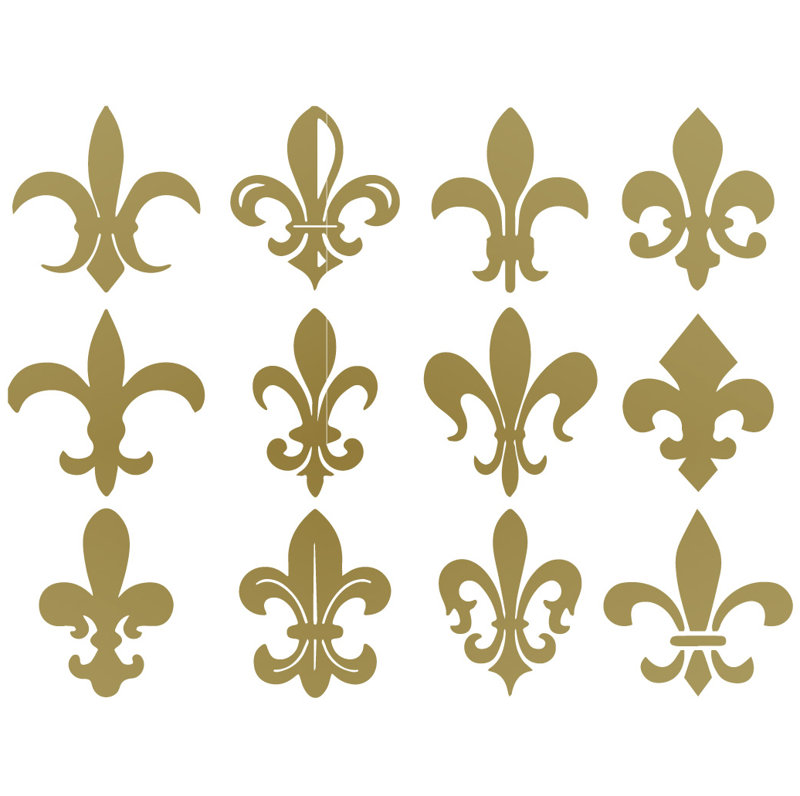 Non-Wall Damaging Wall Decal, 24" H x 32" W x 0.01" D, Gold