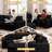 99" W Modular Sectional Sofa 4-Piece Corduroy Deep Seat Couch With Corner & 35" Wide Cloud Movable Ottoman-2066536818