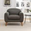 Chaise d'appoint rembourrée en similicuir Libero-659820604