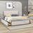 Daryll Upholstered Linen Unfinished Standard Bed with Drawers-522210415