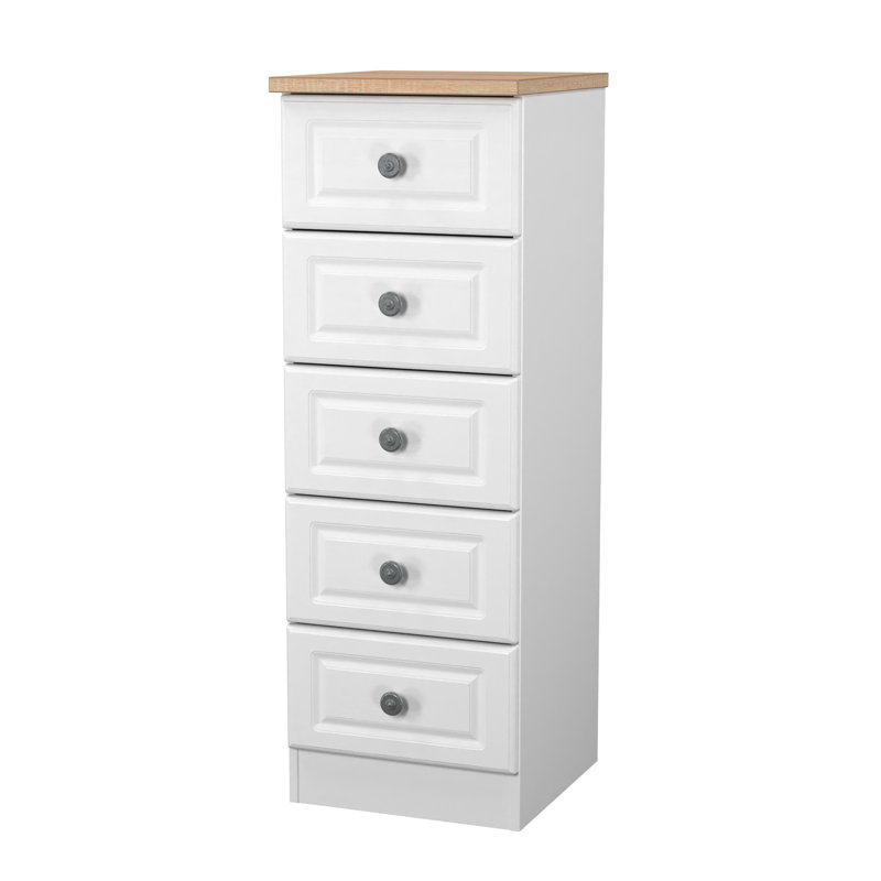 Arpelar 37cm W Manufactured Wood Bedside Table, White