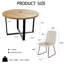 Ensemble de table de salle à manger 5 pièces avec 4 chaises, ensemble de table de salle à manger avec base en métal-1729257569-1729257598