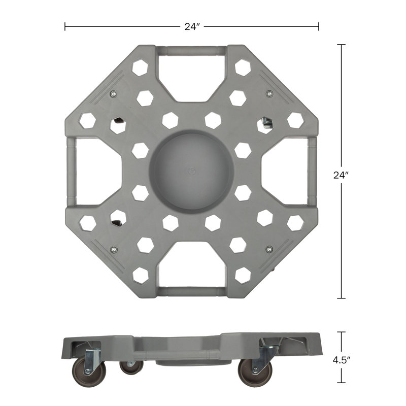 Stalwart Tire Dolly 300 lb. Capacity - Wheel Dolly Tire Rack with Swiveling Casters - Rolling Tire Storage Rack - Shop Storage