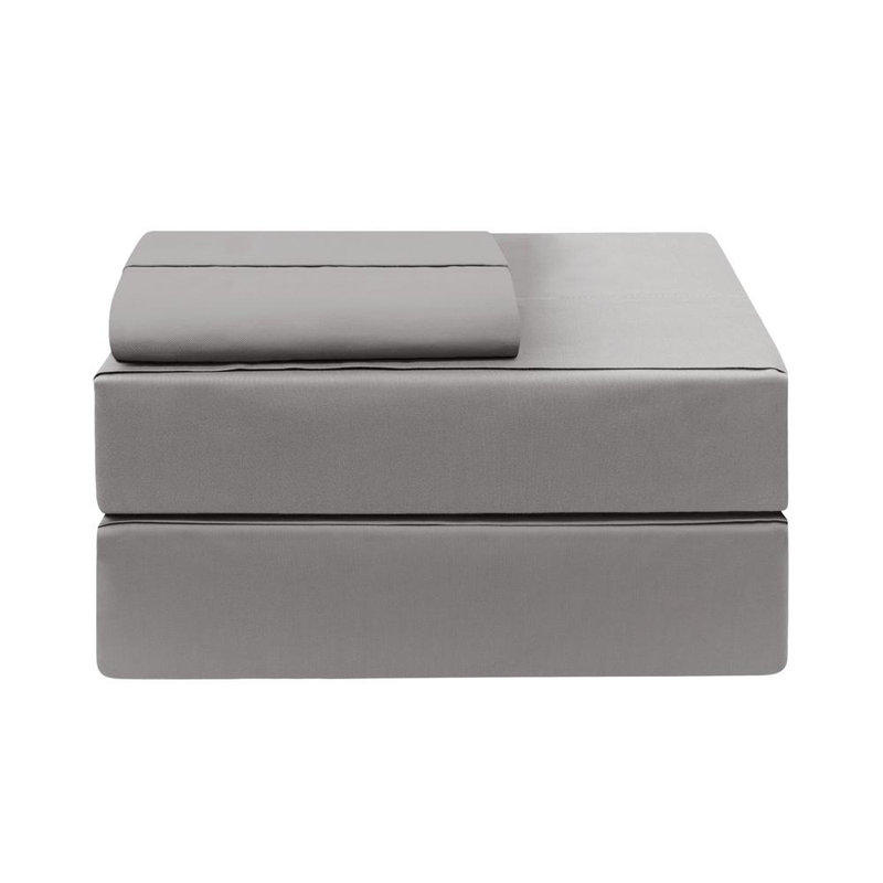 Ensemble de draps en rayonne de bambou 4 pièces Maurelle, Carré 26 po, Gris