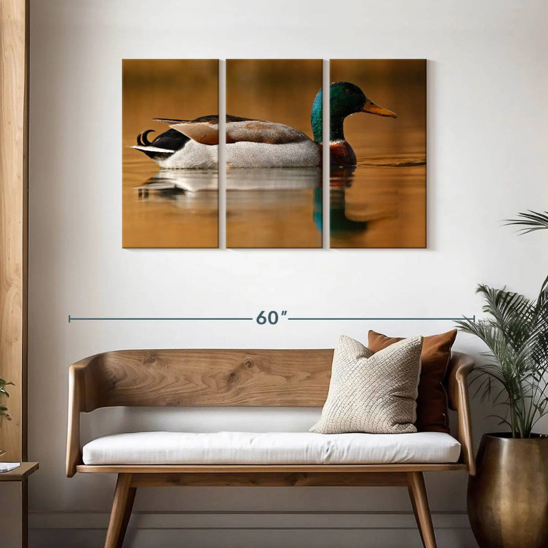 Brampt Bathing Mallard Duck, 28" H x 45" W