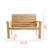 Mia 2-Piece Wood Bench and Table Seating Group