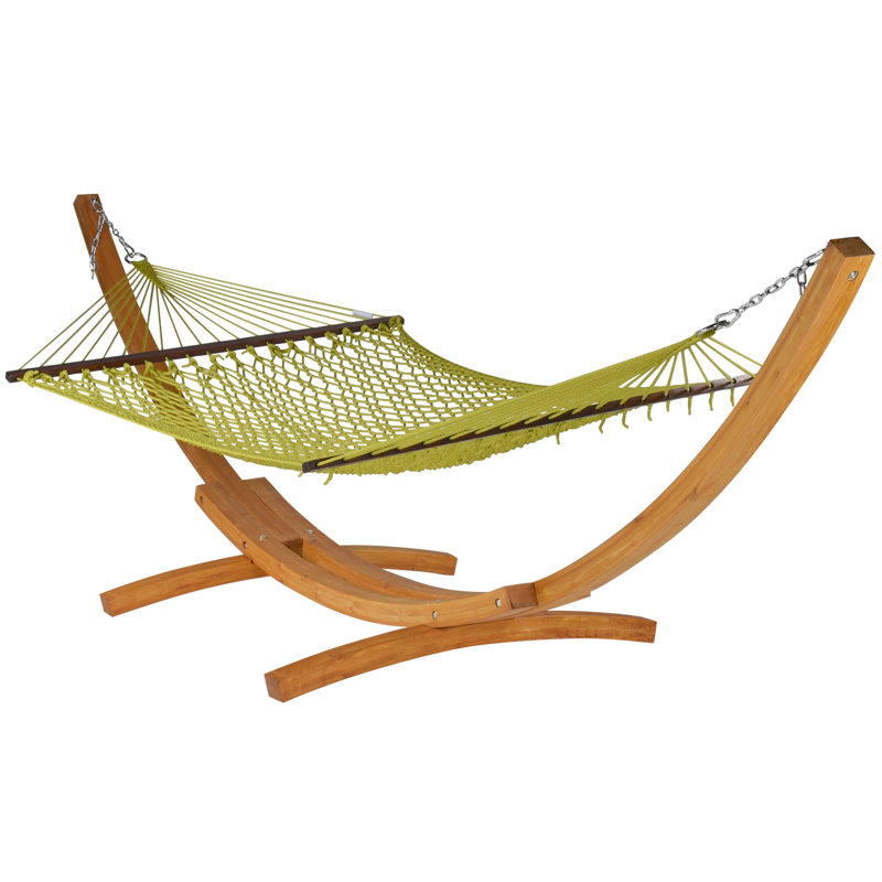 Hamac double avec support Tetbury, Olive