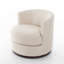 Fauteuil demi-tonneau pivotant en bois massif-886466791