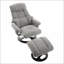 Fauteuils inclinables, fauteuil inclinable pivotant à 360 ° avec repose-pieds, massage à 5 points et amp; Chauffage, gris ardoise | Tissu chenille