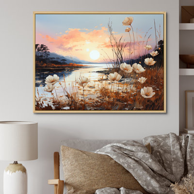 «Meadow Stream at Sunset», reproduction sur toile