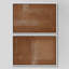 Mid-Century Modern Brown Abstract Polygon - ensemble de 2 reproductions sur toile flottantes-98554083-98554084