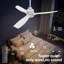 Ventilateurs de plafond 48 po avec éclairage à DEL, ventilateur de plafond imperméable avec télécommande, 3 pales en ABS-791510397-791510386