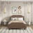 Upholstered Linen Queen Bed Frame, Platform Bed With Curved Shape Headboard And Footboard, Metal Frame With Wood Slat Support, Headboard Height Adjustable, No Box Spring Needed,  Chocolate