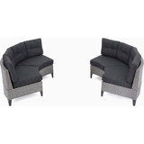 Shimaya 40.5" Wide Outdoor U-Shaped Patio Sectional with Cushions,Pema Outdoor Patio Sofa Set (Set of 4,without table) 