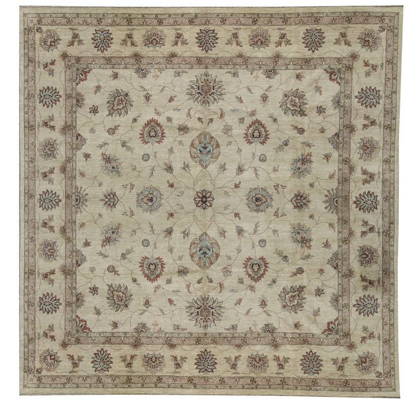 Cornwall Wool Oriental Area Rug in Beige/Brown