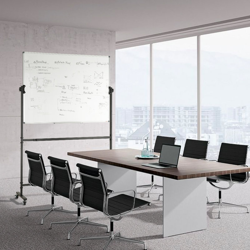 VEVOR 24" x 18" White Magnetic Rolling Freestanding Whiteboard