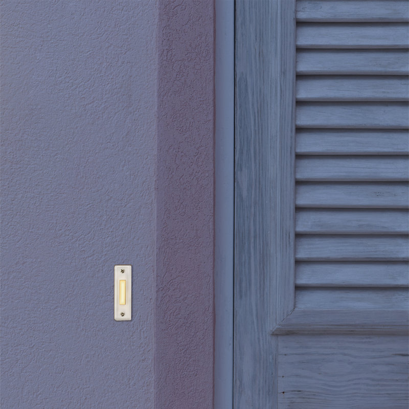 Push Button Doorbell, White