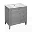 Armoire de rangement de salle de bain moderne avec 2 tiroirs et un tiroir basculant