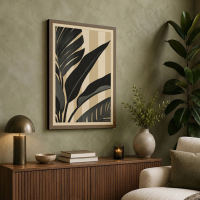 Leaves in Motion Art Deco - Wrapped Canvas