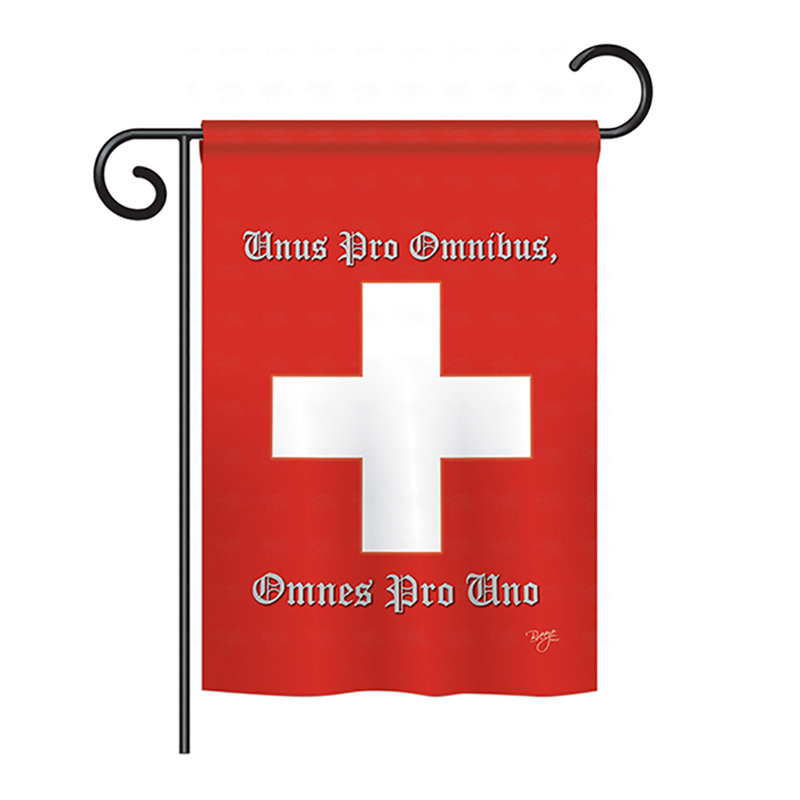 Drapeau de maison en polyester à 2 côtés swiss, H 18,5 po x l 13 po
