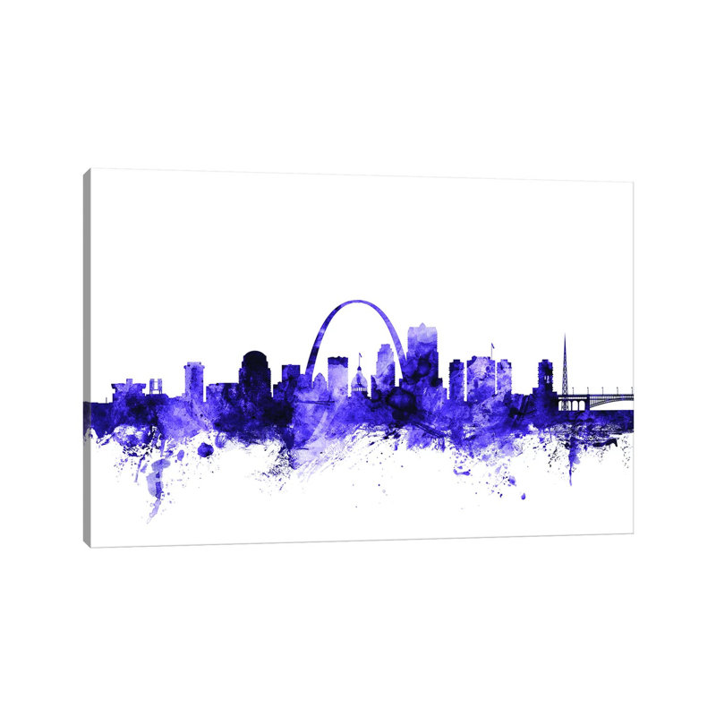 St. Louis, Missouri Skyline by Michael Tompsett - 1 Piece Wrapped Canvas Wall Art, 66.04 cm H x 45.72 cm W x 1.91 cm D
