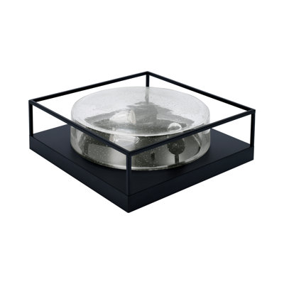 Amaari 16" Flush Mount, 3-Bulbs, With Bubble Glass