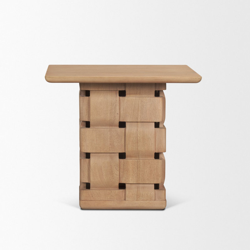 Table d'appoint Joaquin, Bois naturel