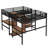 Twin & Twin Metal Loft Bed with Double Desk, Wardrobe, Shelves and Built-In Electrical Outlet-1437805263