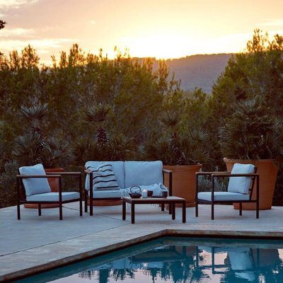 Romik Garden Conversation Sofa Set - Black