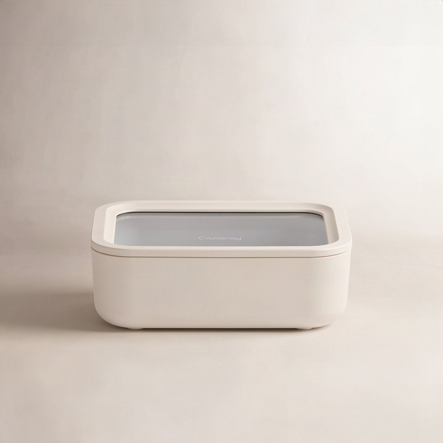 Caraway 6.6-Cup Glass Food Storage Container, Cream