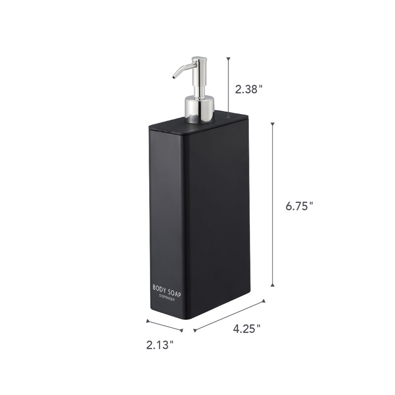 Black Rectangular ABS Resin Body Soap Dispenser
