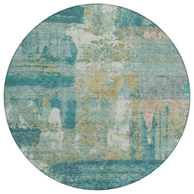 Machine Washable Indoor/Outdoor Meredith ACN2147 Abstract Rug