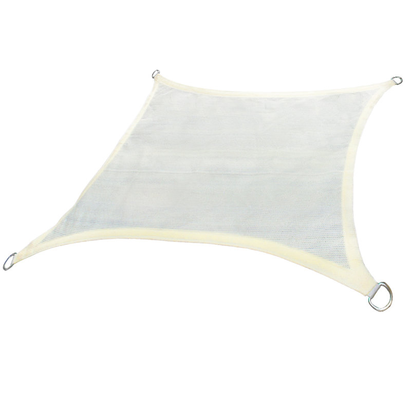 Drumnasole 3.6m x 3.6m Square Shade Sail, Cream