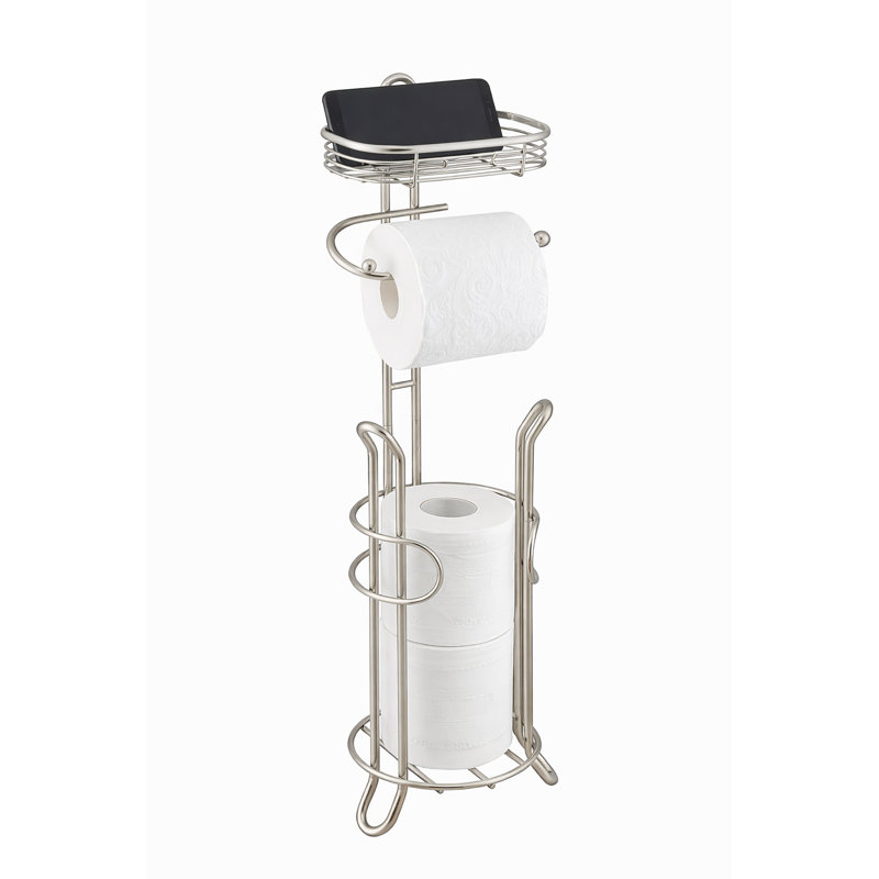 Support de rangement pour rouleaux de papier hygiénique épais pour salle de bain, Satin Nickel