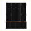 Farmhouse Hall Tree with Walnut Bench, 4 Hooks &amp; 8 Storage Cabinets | Black | MDF-557472451