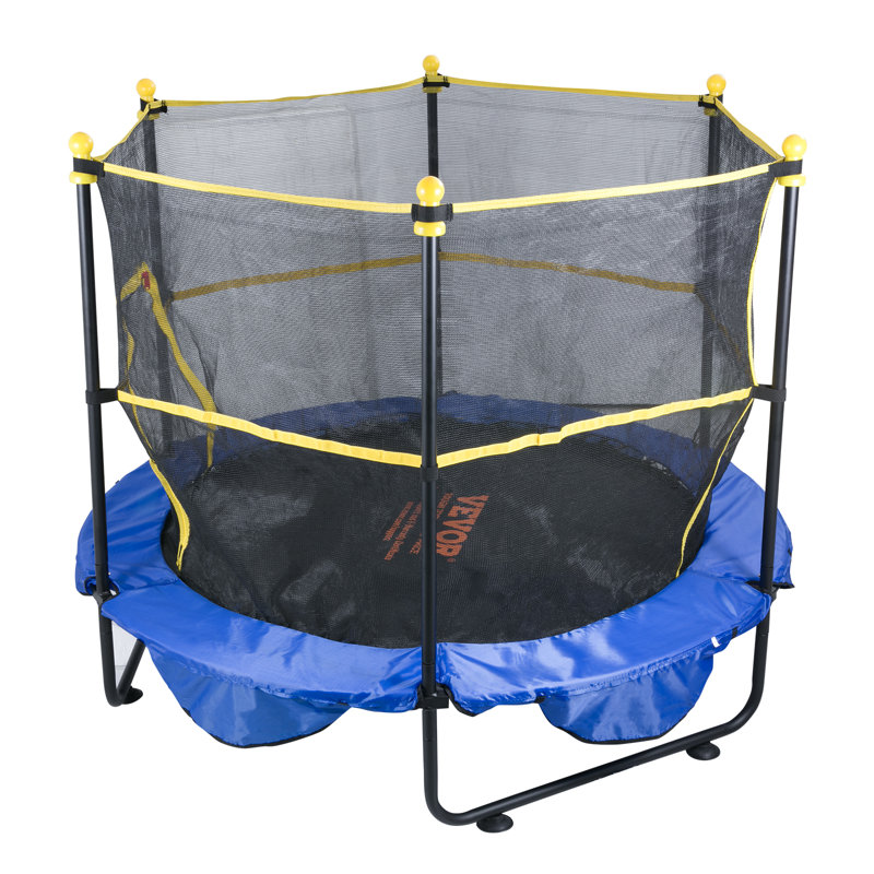 VEVOR 5ft Kids' Trampoline with Safety Enclosure and Basketball Hoop