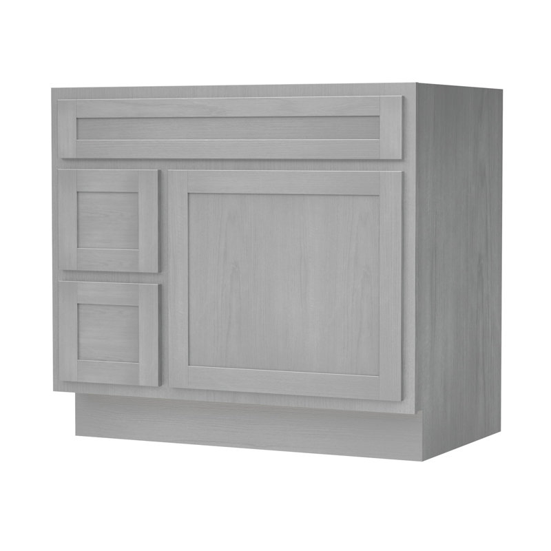 Base de meuble-lavabo simple 36 po Hibbitts seulement, Argent