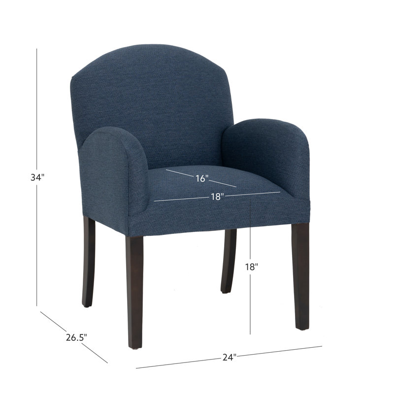 Truett Fully Assembled Upholstered Lounge Chair with Solid Maple Wood Legs