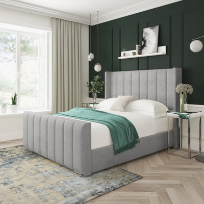 Willow Plush Velvet Upholstered Ottoman Bed Frame