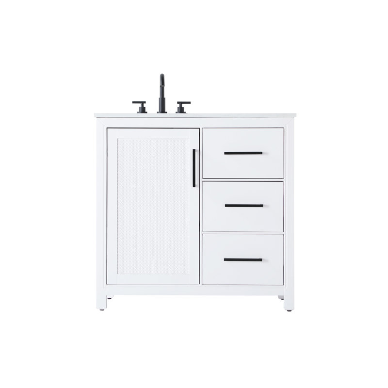 Meuble-lavabo simple 36 po, Blanc