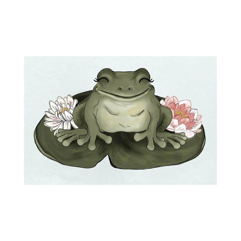 Little Frog 1 Piece Wrapped Canvas Painting, 20.32 cm H x 30.48 cm W